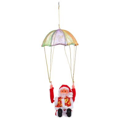 DOITOOL Hanging Parachute Santa Claus Light,Christmas Decorations,Xmas Tree Hanging Ornament,LED Santa Lights for Christmas Tree Fence, Porch Window Stairway Unique Holiday Decor
