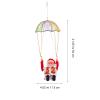 DOITOOL Hanging Parachute Santa Claus Light,Christmas Decorations,Xmas Tree Hanging Ornament,LED Santa Lights for Christmas Tree Fence, Porch Window Stairway Unique Holiday Decor view 4