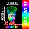 mishunyus 40 Pcs Christmas Party Cups, Glow Christmas Flashing Theme Cups, for Holiday Party Supplies, for Nighttime Fun, BBQ, Christmas Decor, with 8 pattern view 4