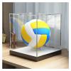WIGING Display Case for Collectibles, Self-Assembly Acrylic Countertop Box with Black Base, Basketball Dustproof Organizer Showcase for Action Figures Toys view 1