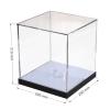 WIGING Display Case for Collectibles, Self-Assembly Acrylic Countertop Box with Black Base, Basketball Dustproof Organizer Showcase for Action Figures Toys view 2