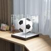 WIGING Display Case for Collectibles, Self-Assembly Acrylic Countertop Box with Black Base, Basketball Dustproof Organizer Showcase for Action Figures Toys view 3