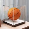 WIGING Display Case for Collectibles, Self-Assembly Acrylic Countertop Box with Black Base, Basketball Dustproof Organizer Showcase for Action Figures Toys view 4