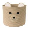 Bear Laundry Baskets Laundry Hamper Storage Baskets with Handles,Decorative Basket for Living room,Woven Storage Basket for Toys Bin Pillows Blankets Clothes (Khaki) view 1