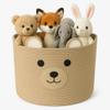 Bear Laundry Baskets Laundry Hamper Storage Baskets with Handles,Decorative Basket for Living room,Woven Storage Basket for Toys Bin Pillows Blankets Clothes (Khaki) view 4