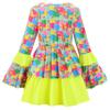 ReliBeauty Hippie Costume for Girls Disco Diva Costume for Girls Cute Halloween Costumes for kids 70s 80s 60s Outfits Kids,100 view 2