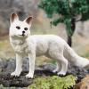 Bbiamsleep 4 Pieces White Fox Animal Figurines Mini Animals Set Realistic Arctic Fox Family Figurines for Cake Topper Party Christmas Birthday Supplies view 4