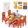 Dollhouse Furniture Set for Kids Toys Miniature Doll House Accessories Pretend Play Toys for Boys Girls & Toddlers Age 3+ with The Dining Room view 1
