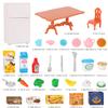 Dollhouse Furniture Set for Kids Toys Miniature Doll House Accessories Pretend Play Toys for Boys Girls & Toddlers Age 3+ with The Dining Room view 2