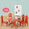 Dollhouse Furniture Set for Kids Toys Miniature Doll House Accessories Pretend Play Toys for Boys Girls & Toddlers Age 3+ with The Dining Room view 3