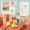 Dollhouse Furniture Set for Kids Toys Miniature Doll House Accessories Pretend Play Toys for Boys Girls & Toddlers Age 3+ with The Dining Room view 4