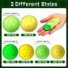 Sanwuta 600 Pieces St. Patrick's Day Gold Coins Plastic Gold Green Lucky Coins St Patricks Day Decorations 3 Leaf Clover Coins Shamrock Leprechaun Coins for Party Table Decorations Supplies view 2