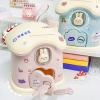 Goodliest House Piggy Bank for Boys Girls - Cute Money Bank Table Decor Large Coin Bank with Key Kawaii House Coin Saving Jar for Room Decor, Pink view 3