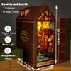 TOPBSFARNY 3D Wooden Book Stand Puzzle DIY Dollhouse Wood Bookends Book Nook Model Building Kit with LED Light for Teens and Adults to Build-Creativity Gift for Birthdays Christmas Halloween view 2
