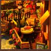 TOPBSFARNY 3D Wooden Book Stand Puzzle DIY Dollhouse Wood Bookends Book Nook Model Building Kit with LED Light for Teens and Adults to Build-Creativity Gift for Birthdays Christmas Halloween view 4