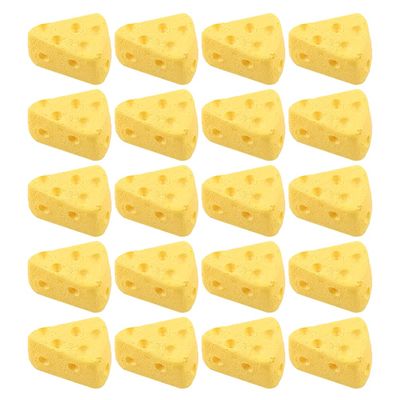 TOYANDONA Simulated Cheesecake Miniature Fake Cheese Models 50 Pcs Artificial Dessert Props for Dollhouse Decoration Photography and Home Display