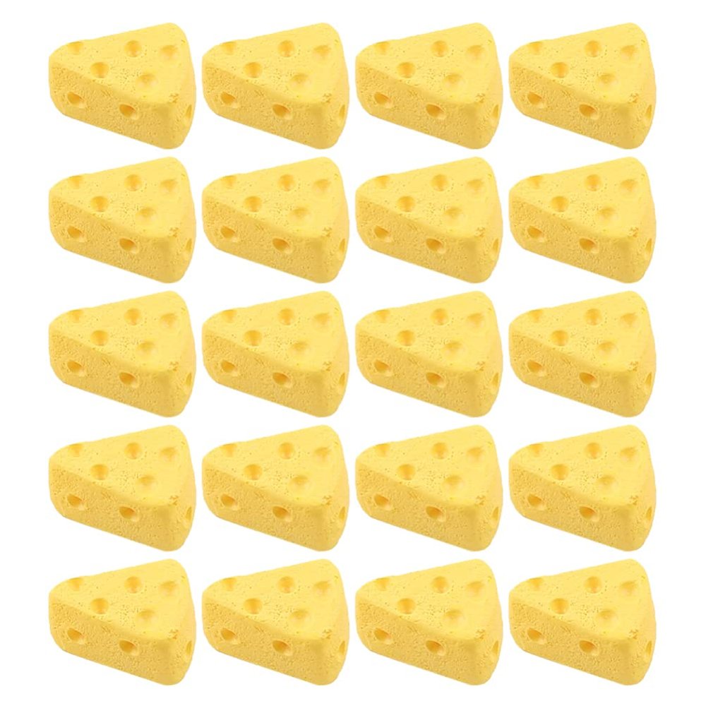 TOYANDONA Simulated Cheesecake Miniature Fake Cheese Models 50 Pcs Artificial Dessert Props for Dollhouse Decoration Photography and Home Display