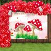 Mixweer 55 Pieces Mushroom Decorations, Include Mushroom Banner, Red and White Dot Garland Arch Kit, Shape Foil Balloons, Themed Party Supplies for Kids Girls view 1