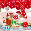 Mixweer 55 Pieces Mushroom Decorations, Include Mushroom Banner, Red and White Dot Garland Arch Kit, Shape Foil Balloons, Themed Party Supplies for Kids Girls view 2