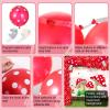 Mixweer 55 Pieces Mushroom Decorations, Include Mushroom Banner, Red and White Dot Garland Arch Kit, Shape Foil Balloons, Themed Party Supplies for Kids Girls view 4