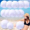 Sinmoe 12 Pieces Large gaint Inflatable White Beach Ball Bulk Solid Swimming Pool Floating Blow up Ball DIY Paint Craft for Boys Girls Hawaii Luau Birthday Beach Summer Party(16 Inch,White) view 1