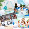 Sinmoe 12 Pieces Large gaint Inflatable White Beach Ball Bulk Solid Swimming Pool Floating Blow up Ball DIY Paint Craft for Boys Girls Hawaii Luau Birthday Beach Summer Party(16 Inch,White) view 3