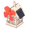 BORDSTRACT Windmill Wooden House Experimental Model, Solar Powered Windmill Cabin DIY Solar Energy Science Educational Assembly Kit view 1