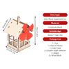 BORDSTRACT Windmill Wooden House Experimental Model, Solar Powered Windmill Cabin DIY Solar Energy Science Educational Assembly Kit view 2
