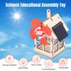 BORDSTRACT Windmill Wooden House Experimental Model, Solar Powered Windmill Cabin DIY Solar Energy Science Educational Assembly Kit view 3