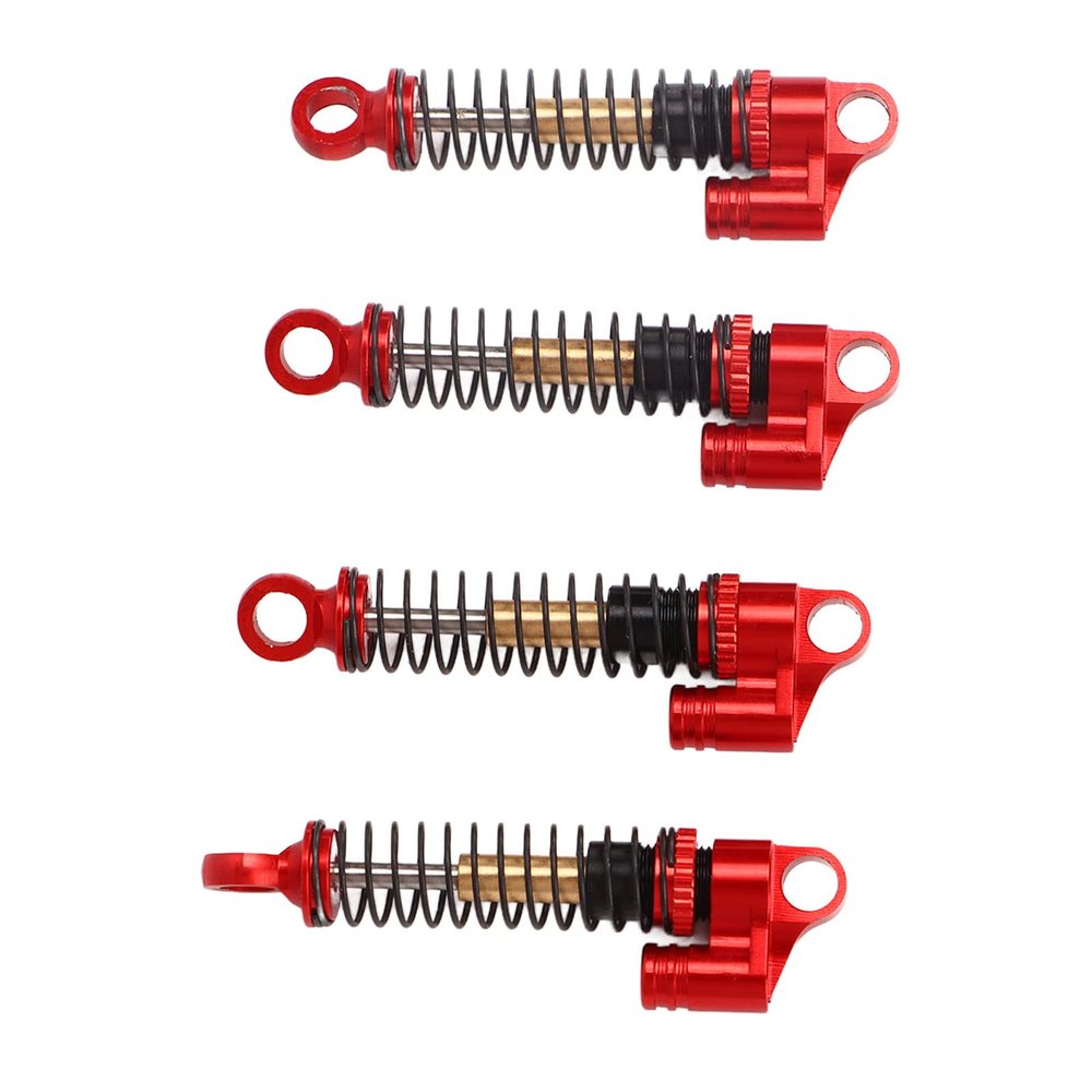 RC Car, Aluminum Alloy RC Shock Damper for FCX24 118 124 RC Crawler Car (Red)