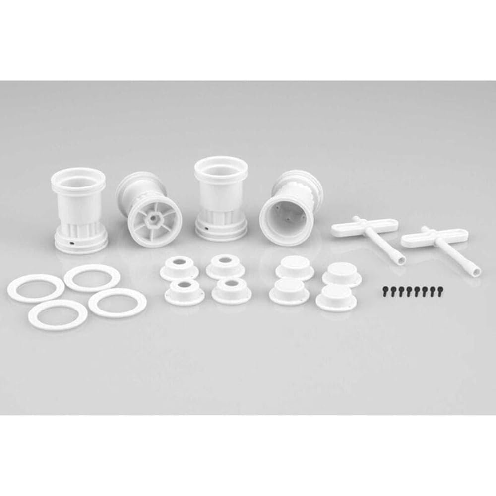 J Concepts Inc. Tribute 1/24th Monster Truck Wheel W/Acc White 4Pc JCO3442W RC Tire
