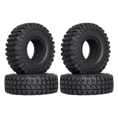 Hobbypark Soft Rubber SCX24 Tires 1.0 Rock Crawler for 1/18 TRX4M Axial SCX24 Gladiator Bronco C10 JLU Deadbolt B17 Betty 1/18 1/24 RC Crawler Car, 4PCS (52x20mm)
