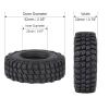 Hobbypark Soft Rubber SCX24 Tires 1.0 Rock Crawler for 1/18 TRX4M Axial SCX24 Gladiator Bronco C10 JLU Deadbolt B17 Betty 1/18 1/24 RC Crawler Car, 4PCS (52x20mm) view 2