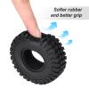 Hobbypark Soft Rubber SCX24 Tires 1.0 Rock Crawler for 1/18 TRX4M Axial SCX24 Gladiator Bronco C10 JLU Deadbolt B17 Betty 1/18 1/24 RC Crawler Car, 4PCS (52x20mm) view 3