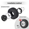 Hobbypark Soft Rubber SCX24 Tires 1.0 Rock Crawler for 1/18 TRX4M Axial SCX24 Gladiator Bronco C10 JLU Deadbolt B17 Betty 1/18 1/24 RC Crawler Car, 4PCS (52x20mm) view 4