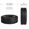 Hobbypark Soft Rubber SCX24 Mud Tires 1.0 Rock Crawler for 1/18 TRX4M 1/24 RC Crawler Axial SCX24 FMS FCX24 Enduro24 T1014 60x22mm view 2