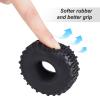 Hobbypark Soft Rubber SCX24 Mud Tires 1.0 Rock Crawler for 1/18 TRX4M 1/24 RC Crawler Axial SCX24 FMS FCX24 Enduro24 T1014 60x22mm view 3