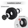 Hobbypark Soft Rubber SCX24 Mud Tires 1.0 Rock Crawler for 1/18 TRX4M 1/24 RC Crawler Axial SCX24 FMS FCX24 Enduro24 T1014 60x22mm view 4