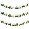 3 Pcs Tractor Bunting Tractor Felt Banner Party Decoration for Birthday Decoration Tractor Party Supplies view 1