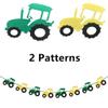 3 Pcs Tractor Bunting Tractor Felt Banner Party Decoration for Birthday Decoration Tractor Party Supplies view 3