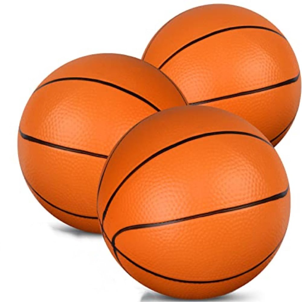 Mini Toy Basketballs, Small 6 Inch Replacment Ball for Indoor Mini Basketball Hoop, 6" Small Replacement Basketball, Toddler Balls, Beach Sand Toy Rubber Ball for Inflatable Pool Hoop Kids Adult