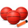 Gamtec 6" Small Basketballs for Kids, Toddler 6 Inch Little Ball for Over Door Mini Hoop, Silence Rubber Basketball Ball for Indoor Outdoor, Beach Sand Toy Balls for Pool Hoop 3PCS with Pump view 1