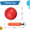 Gamtec 6" Small Basketballs for Kids, Toddler 6 Inch Little Ball for Over Door Mini Hoop, Silence Rubber Basketball Ball for Indoor Outdoor, Beach Sand Toy Balls for Pool Hoop 3PCS with Pump view 2