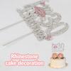 LASKYER I'm 30th Birthday Pink Rhinestone Cake Topper - Happy 30th Birthday Cheers to 30 Years Old Thirty Bday Party Metal Sparkly Food Centerpieces Topper Funny Decorations Sign. view 2