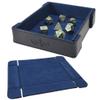 Forged Dice Co. 6 Inch Magnetic Folding Dice Tray - Portable Folding Dice Rolling Tray for use as DND Dice Tray D&D Dice Tray or Dice Game - Quiets Rolling Metal Dice and Folds Flat - Blue view 1