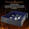 Forged Dice Co. 6 Inch Magnetic Folding Dice Tray - Portable Folding Dice Rolling Tray for use as DND Dice Tray D&D Dice Tray or Dice Game - Quiets Rolling Metal Dice and Folds Flat - Blue view 3