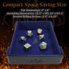 Forged Dice Co. 6 Inch Magnetic Folding Dice Tray - Portable Folding Dice Rolling Tray for use as DND Dice Tray D&D Dice Tray or Dice Game - Quiets Rolling Metal Dice and Folds Flat - Blue view 4