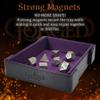 Forged Dice Co. 6 Inch Magnetic Folding Dice Tray - Portable Folding Dice Rolling Tray for use as DND Dice Tray D&D Dice Tray or Dice Game - Quiets Rolling Metal Dice and Folds Flat - Purple view 3