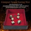 Forged Dice Co. 6 Inch Magnetic Folding Dice Tray - Portable Folding Dice Rolling Tray for use as DND Dice Tray D&D Dice Tray or Dice Game - Quiets Rolling Metal Dice and Folds Flat - Red view 4
