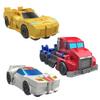 Transformers 1-Step Flip Heroes 3-Pack, 4-Inch Wheeljack, Bumblebee, and Optimus Prime Action Figures, Kids Easter Toys or Basket Stuffers, Age 6+ view 2